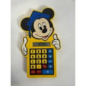 Vintage Walt Disney Productions Mickey Mouse calculator Concept 2000 WORKING